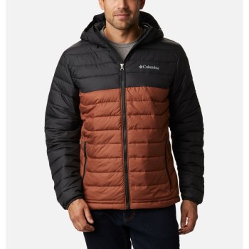 Columbia Muške Jakne - Powder Lite Hooded Insulated Crne | JKWB-31467